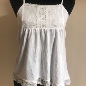 White lace shirt!